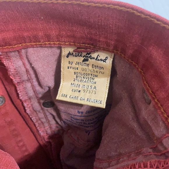 7 For All Mankind size 27 Rust Red Flare Jeans - Picture 6 of 6